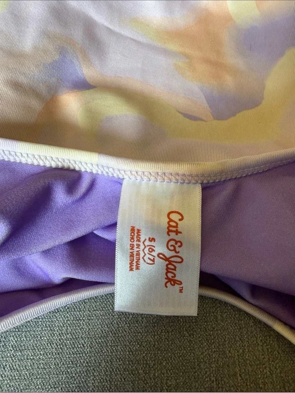Cat & Jack Girls' Lavender Yellow Multicolor Gymnastics Leotard
